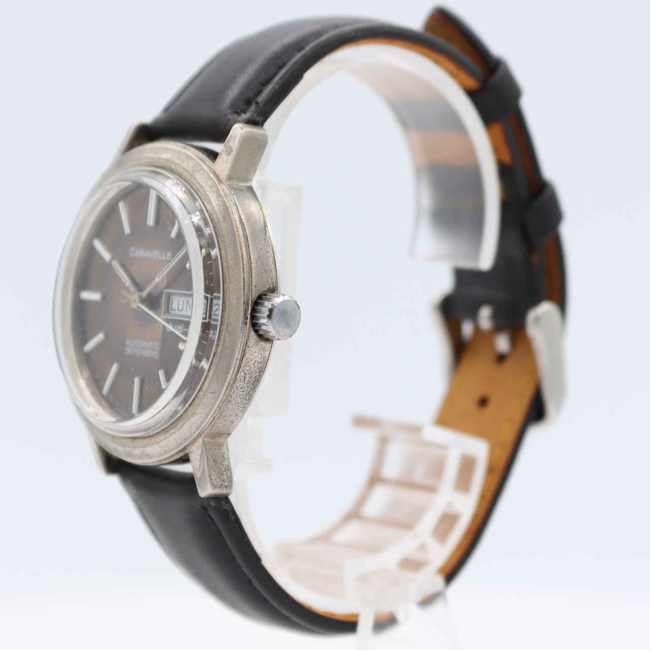 36mm 1978 Caravelle 1133.50 Set-O-matic Men's Wristwatch ETA CD.2879 Gold Tone