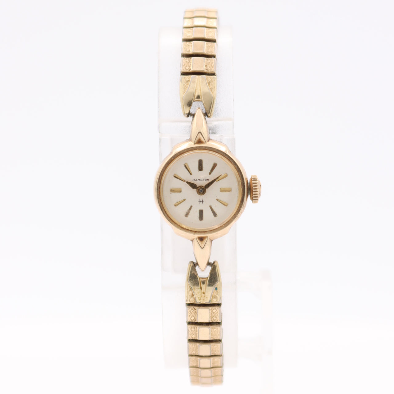 Vintage 16.5mm Hamilton Cocktail 17J Ladies Mechanical Wristwatch USA 10k RGP