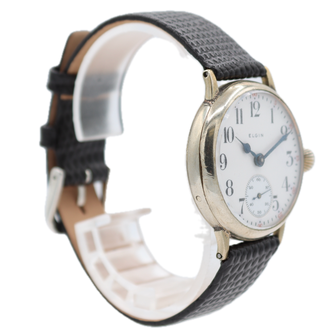 Antique 1919 Elgin WW1 Military Trench 7J Men's Mechanical Wristwatch 320 USA