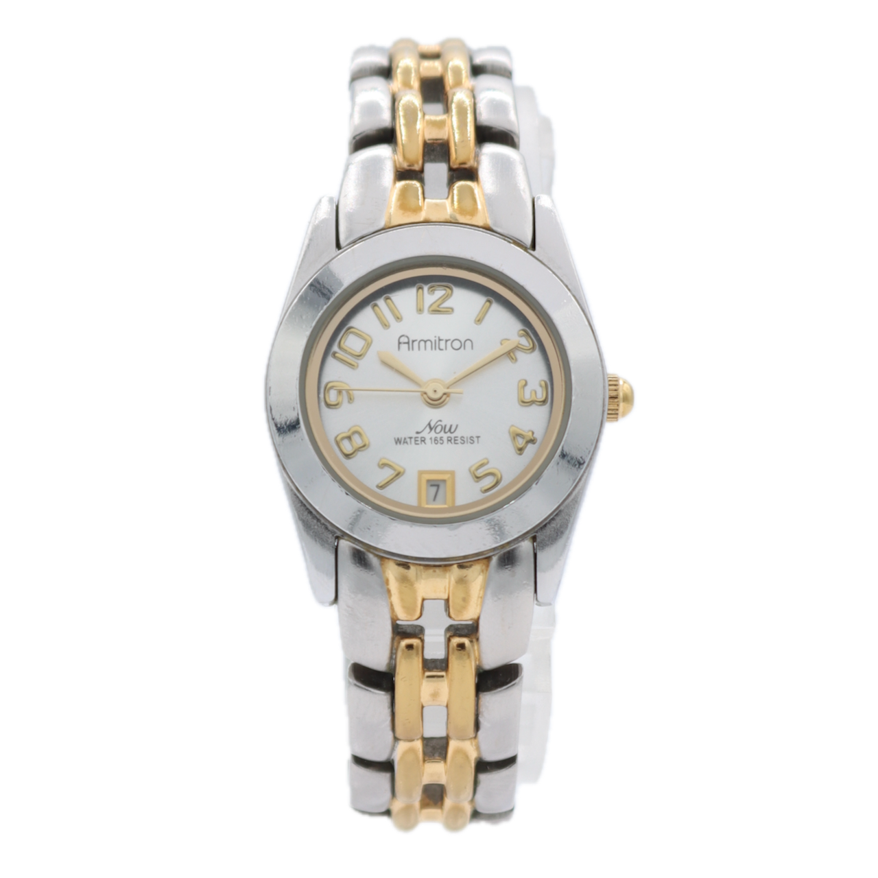 Vintage 24mm Armitron 75/2435 Now Ladies Quartz Wristwatch Japan Two Tone