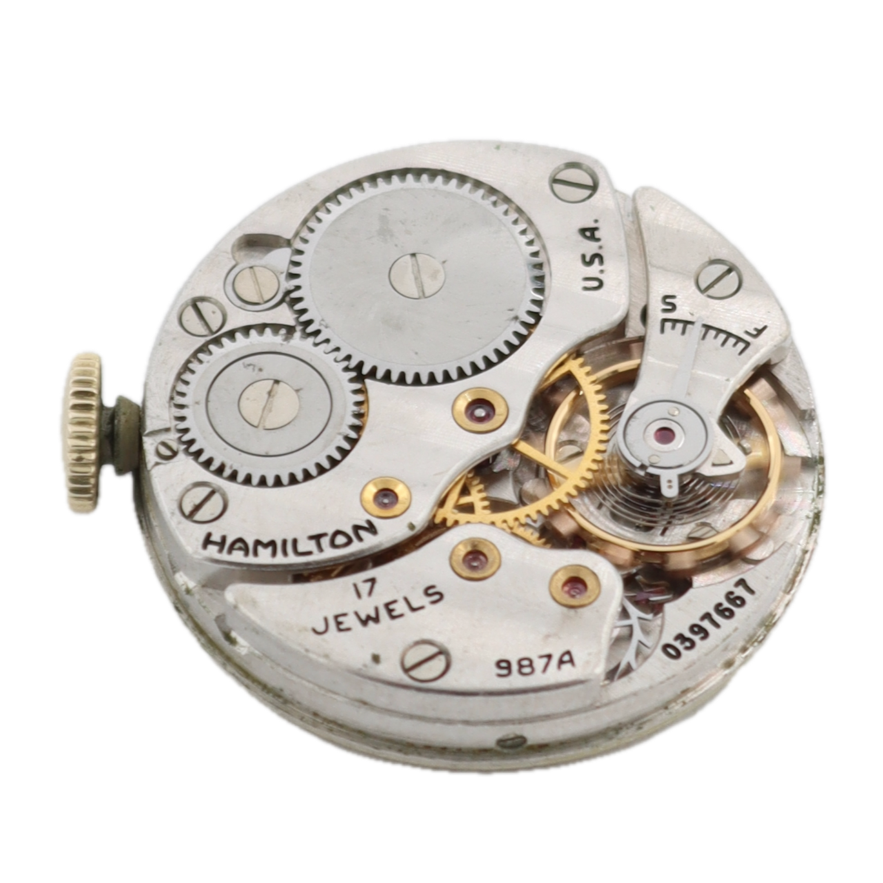 Vintage 29mm Hamilton 17 Jewel Men's Mechanical Wristwatch 987A 10k GF fRepair