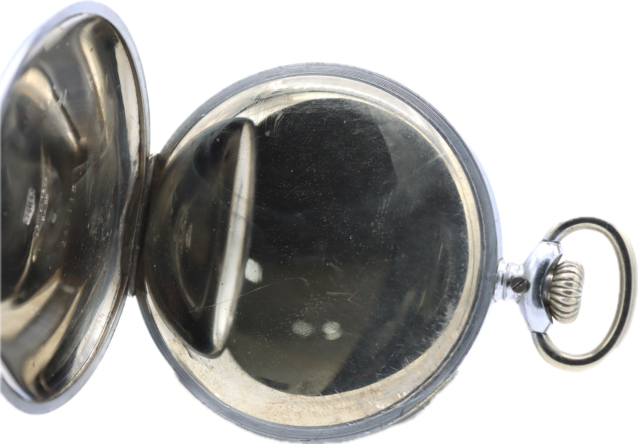 Antique Heuer Abercrombie & Fitch Co. Split Second Stop Watch Valjoux 57 Chrome