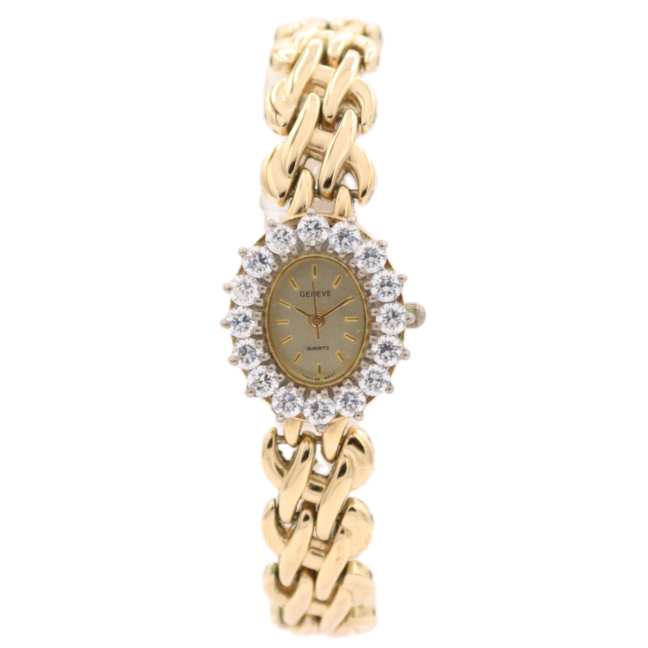 Vintage Geneve Cocktail Cubic Zirconia Bezel