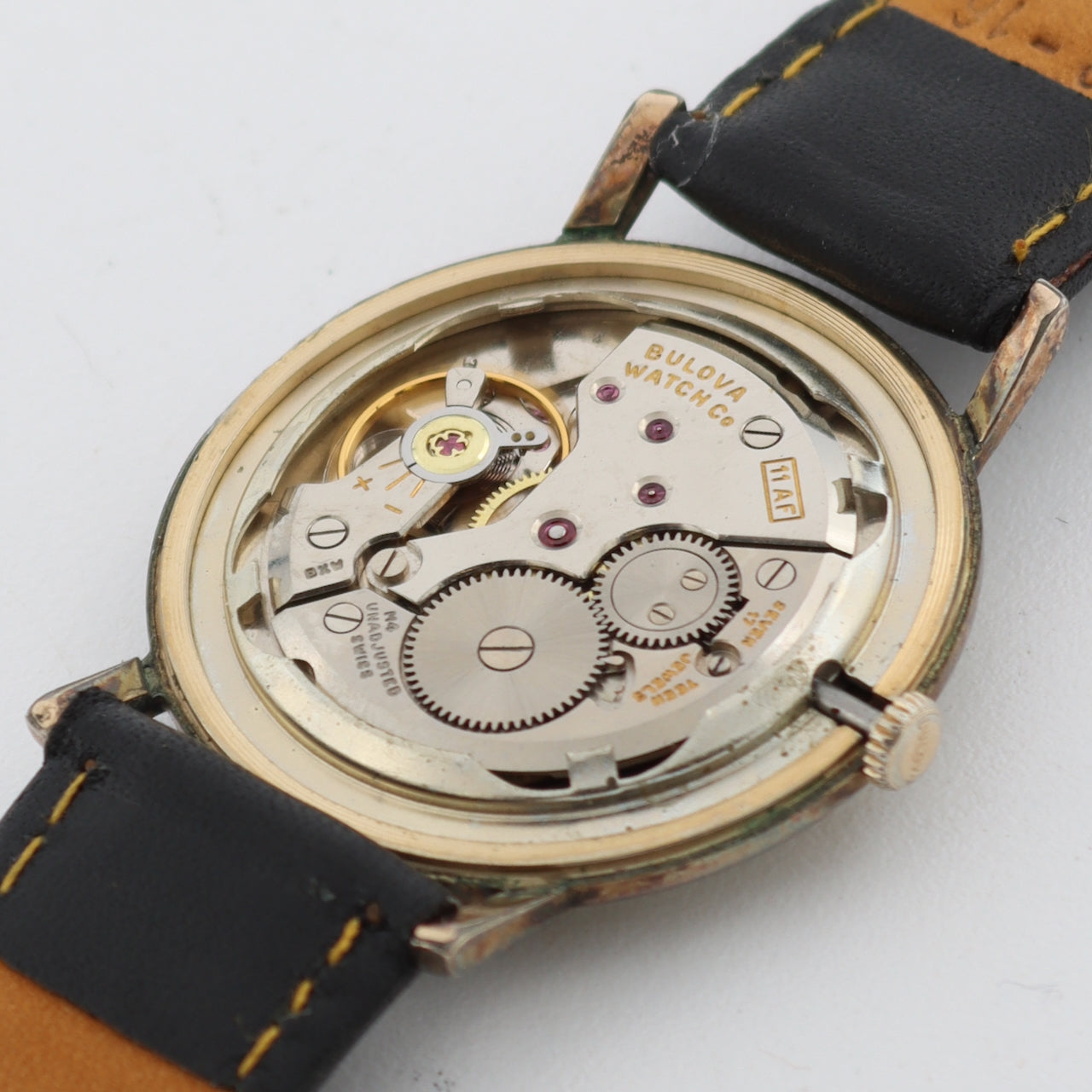 Vintage 32.5mm 1964 Bulova Sunburst Men's Mechanical Wristwatch 11AF 10k RGP