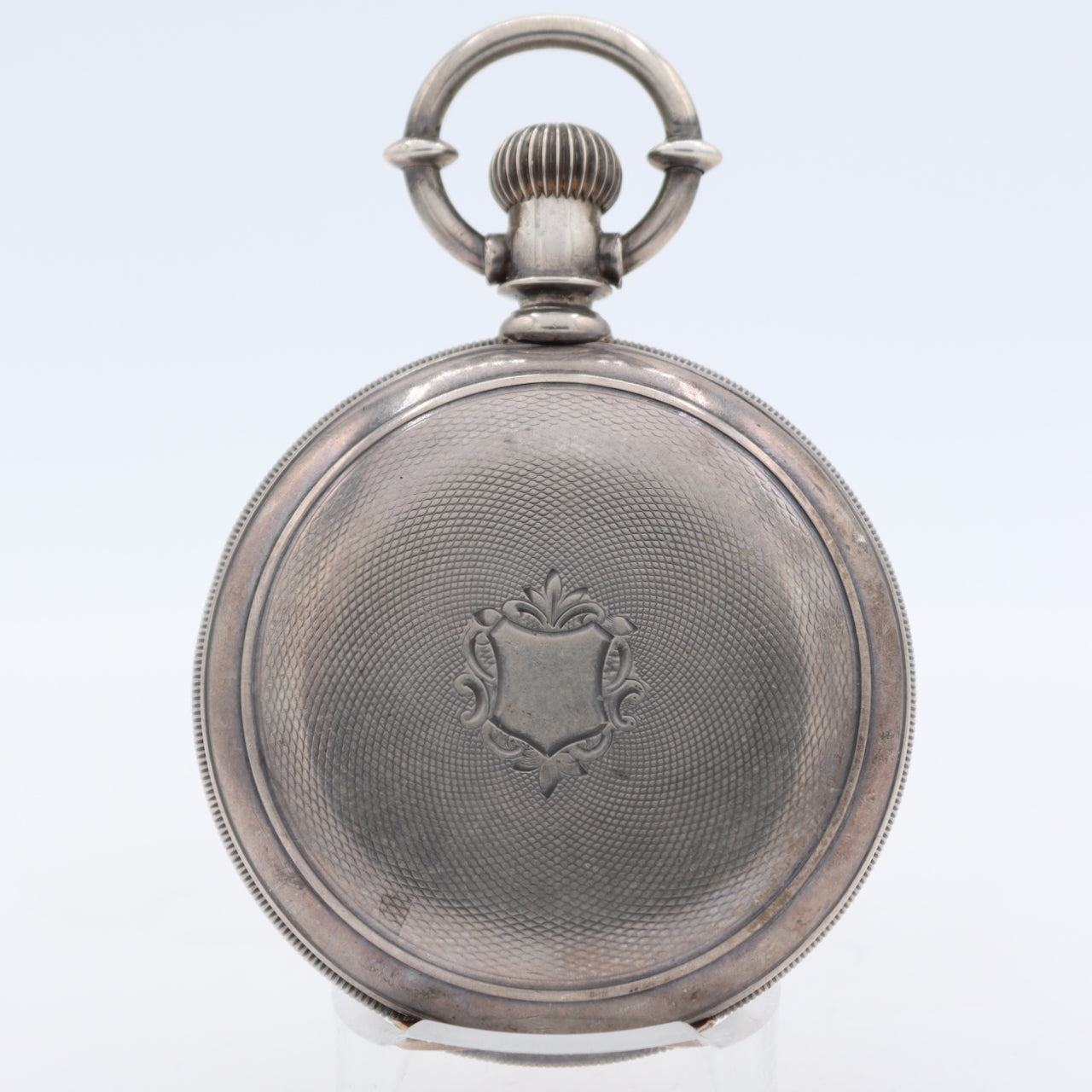 Antique 18 Size Hampden Mechanical Hunter Pocket Watch Sterling Silver USA