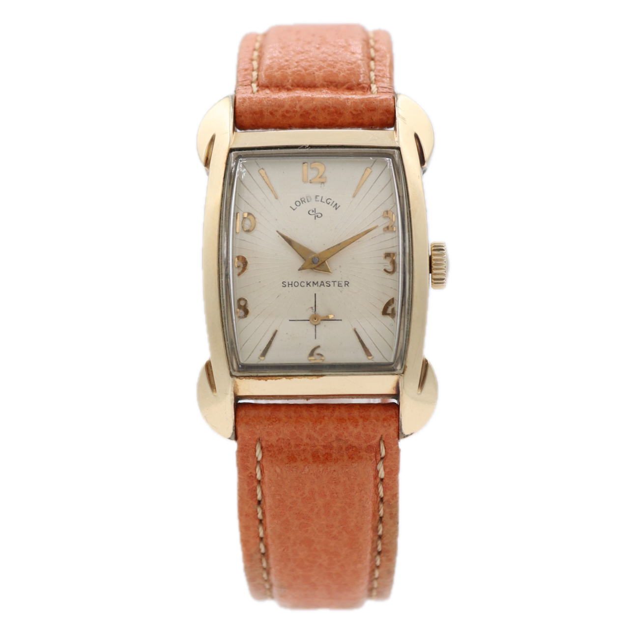 Vintage 25mm Lord Elgin 7675 Fairway Men's Mechanical Wristwatch 718 USA 14k GF