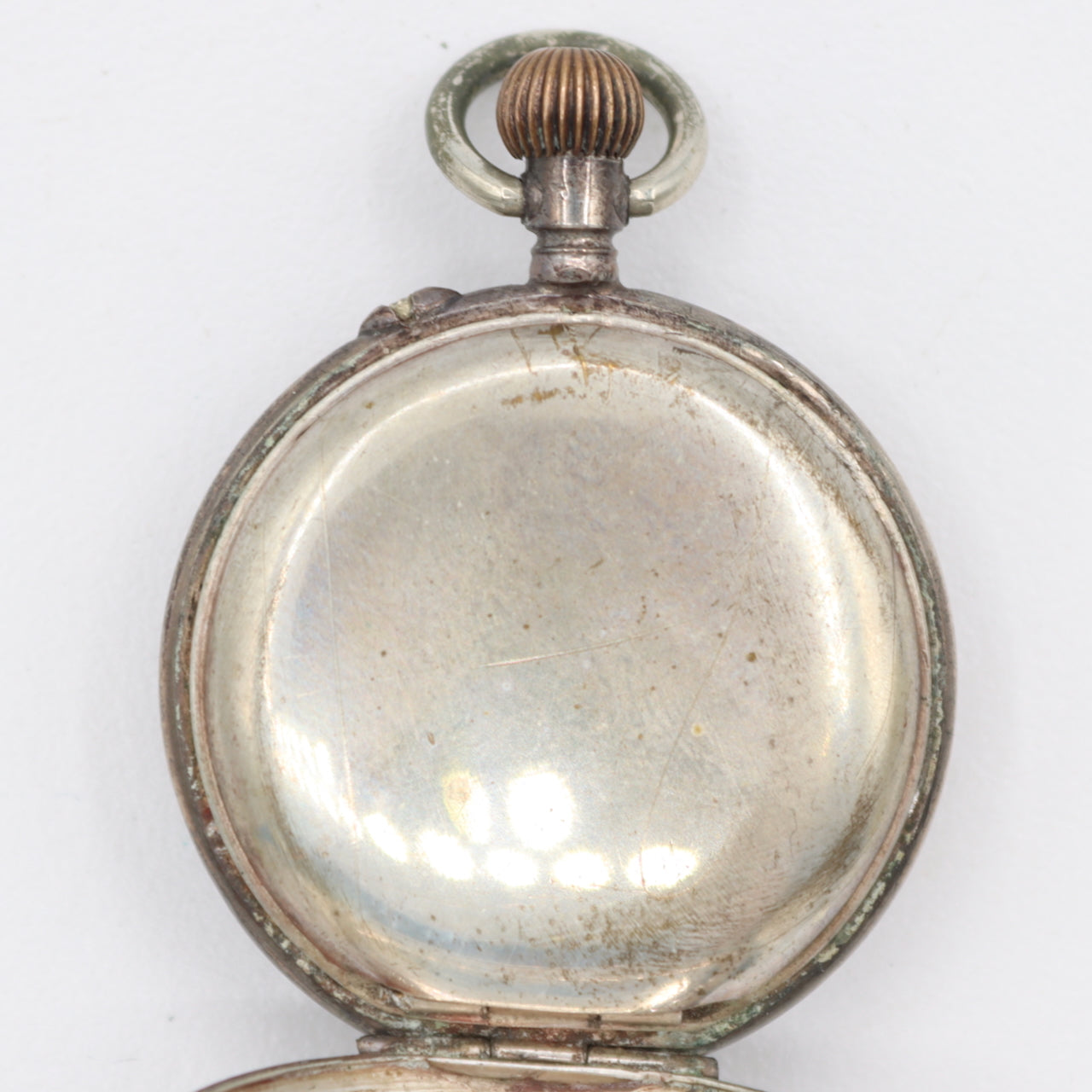 Antique Unbranded Floral Engraving Mechanical Pocket Watch Copper Swiss