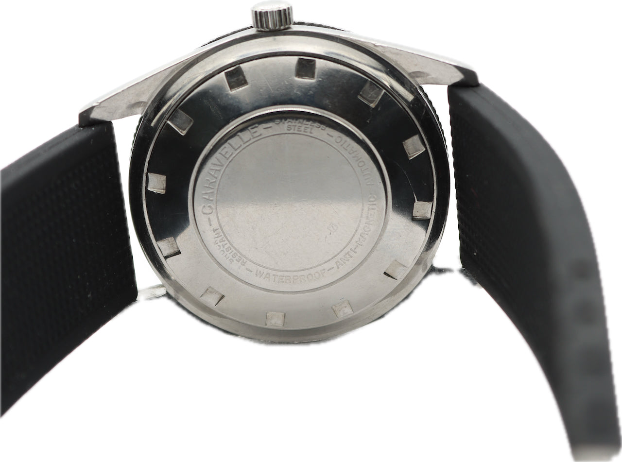 Vintage 1969 Caravelle 665-1 Devil Diver Men's Automatic Wristwatch Swiss Steel