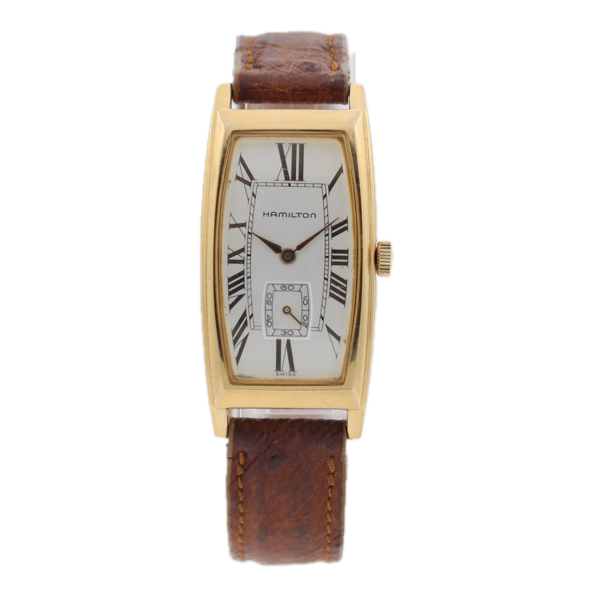 Vintage 21mm Hamilton Carlisle Reissue 15 JMen's Quartz Wristwatch Gold Tone