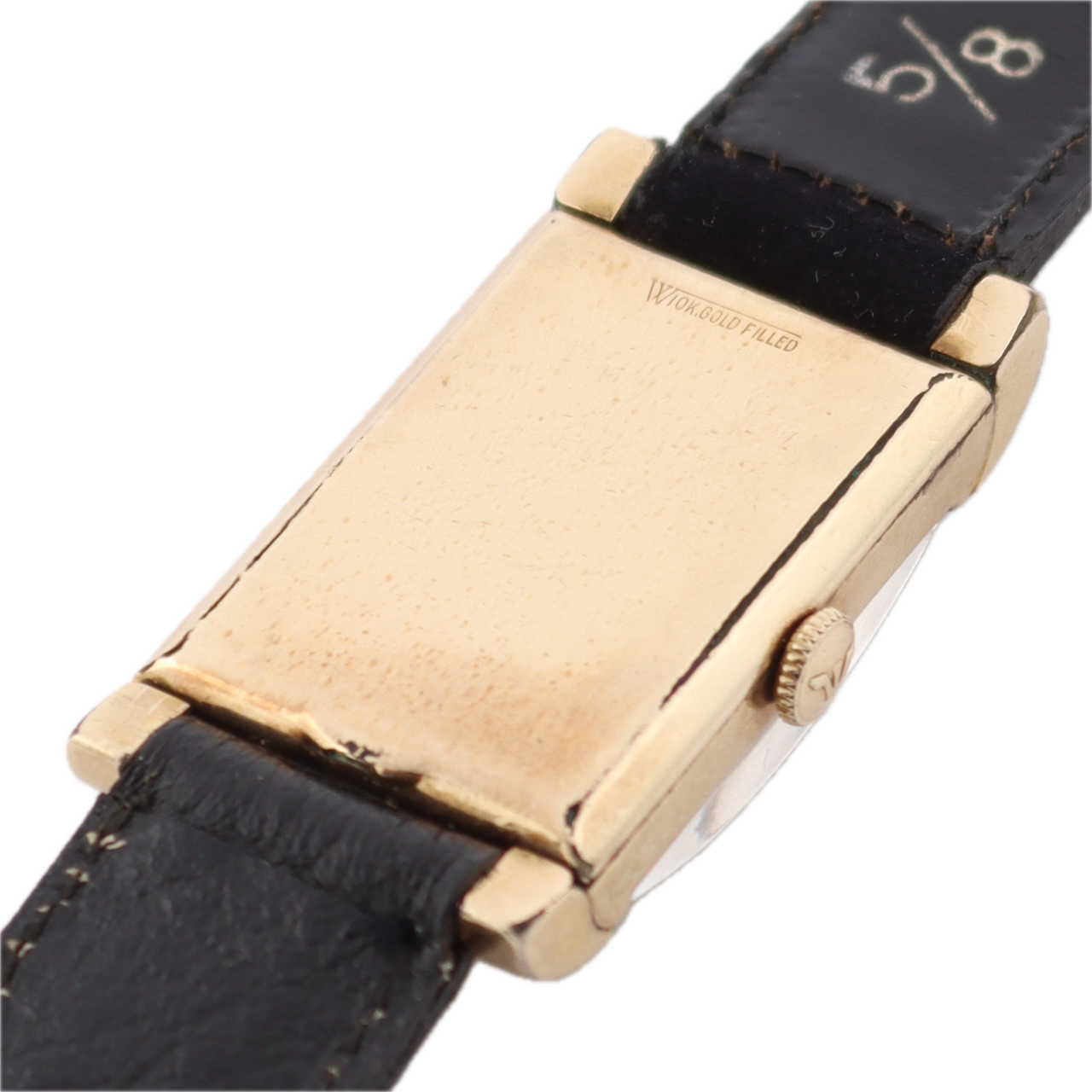 Vintage 20mm 1947 LeCoultre Tank Style Men's Mechanical Wristwatch Swiss 10k GF