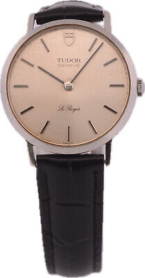Vintage 33mm Tudor Le Royer Men's Mechanical Wristwatch Swiss Stainless Steel