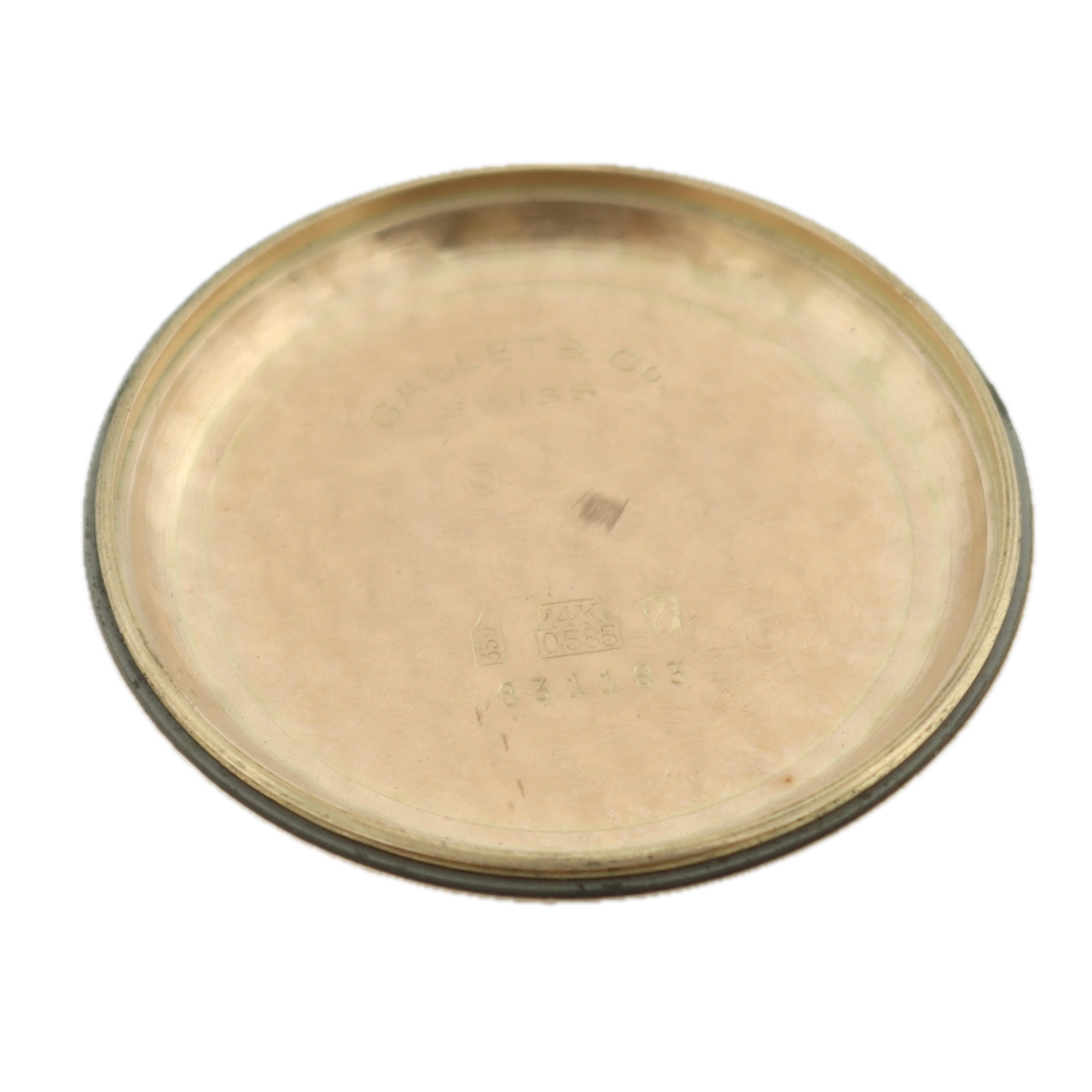 Vintage Gallet Multichron 17J Men's Chronograph Wristwatch EP 40 Swiss 14k Gold