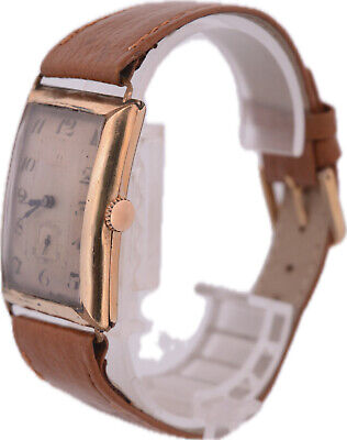 Vintage Omega Wire Lug Tank Men's Mechanical Wristwatch 23.7S T2 Gold Filled