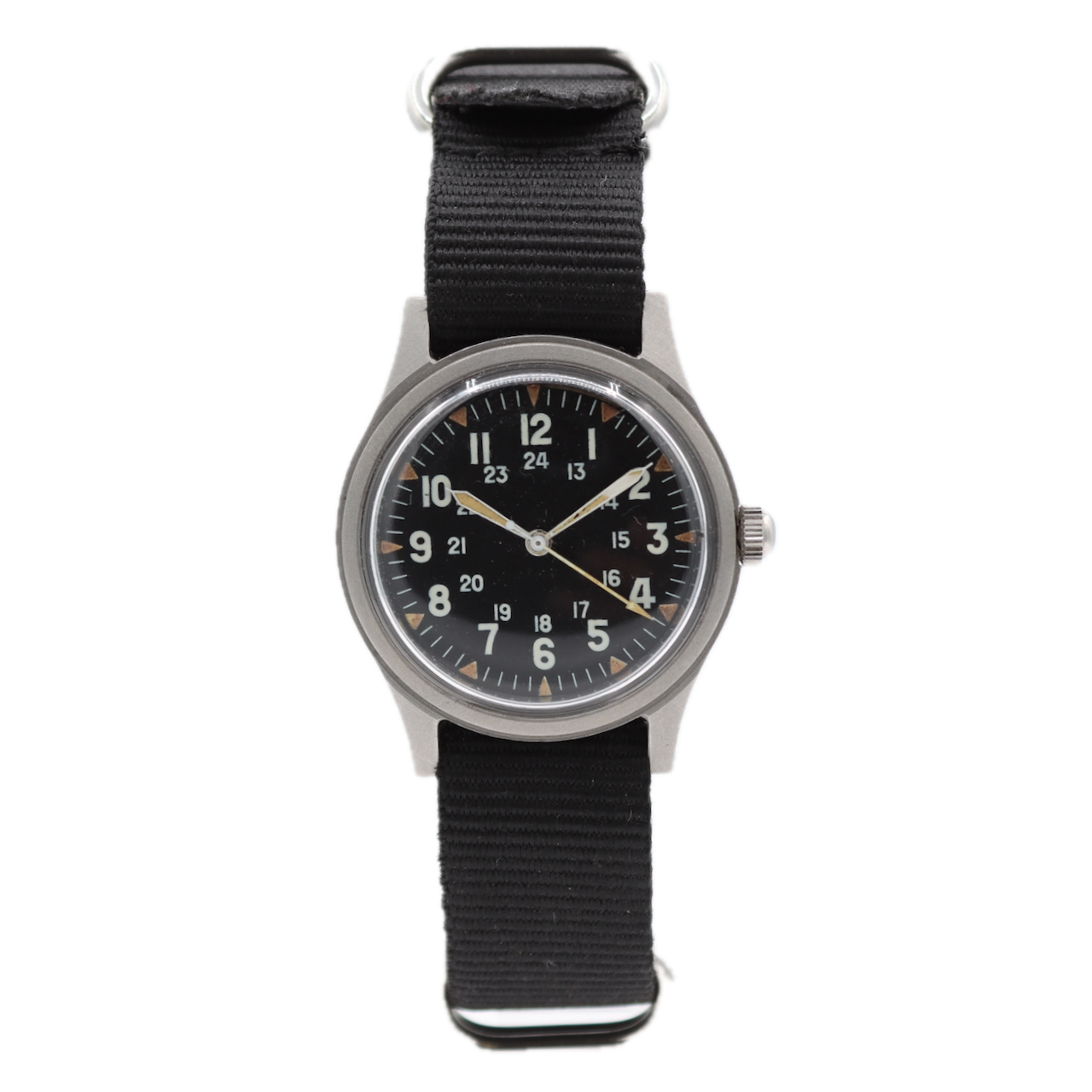 Vintage 1969 Hamilton GG-W-113 Military Style Men's Mechanical Wristwatch Steel
