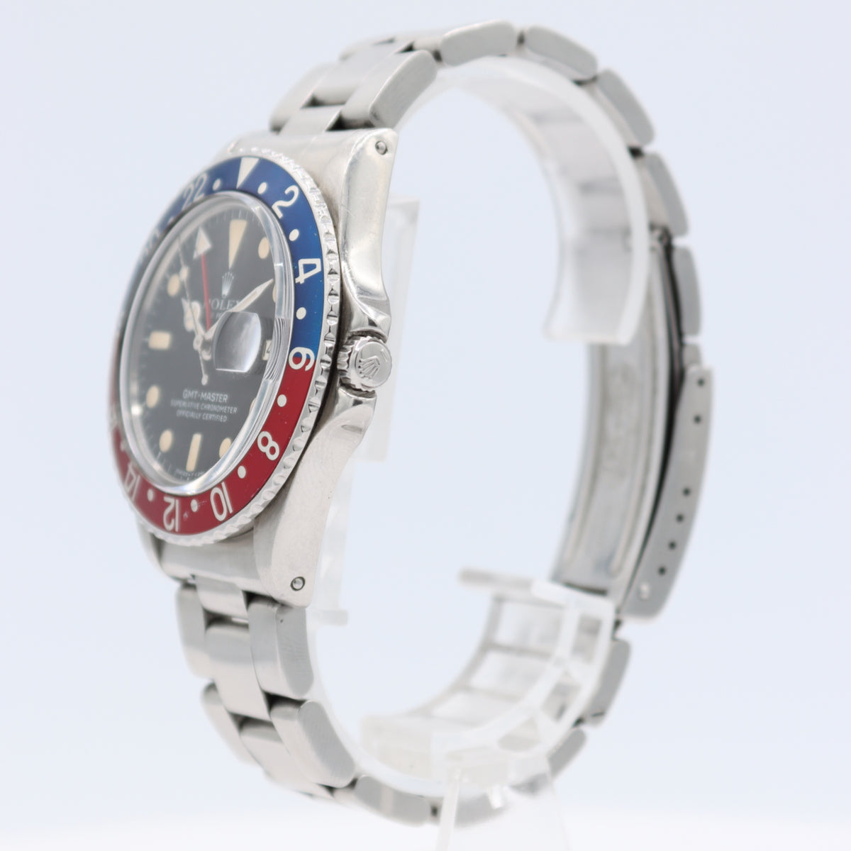 40mm 1979 Rolex 1675 GMT Master Pepsi Men's Automatic Wristwatch Swiss Steel