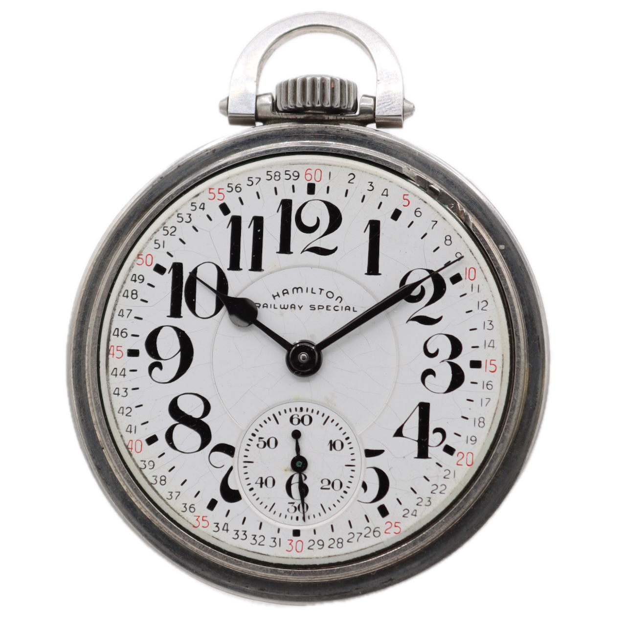 Vintage 16s 1966 Hamilton Railway Special Mechanical Railroad Pocket Watch Steel