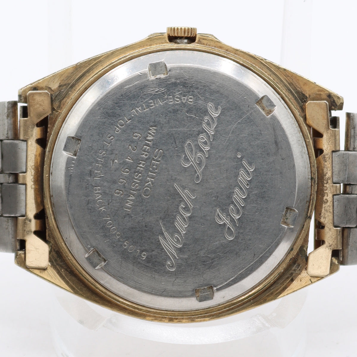 Vintage 38mm Seiko 7009-5019 Day Date Men's Automatic Wristwatch Two Tone