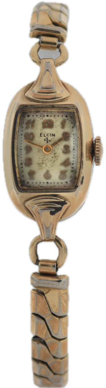 Vintage Elgin Durapower Ladies Mechanical Wristwatch 541 USA Chrome w/ Box