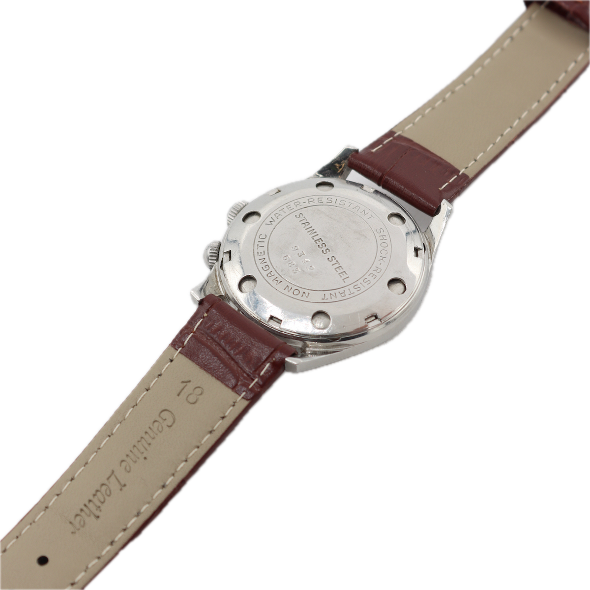 Vintage Leonidas 11-69P Alarm Men's Mechanical Wristwatch 230 Swiss Steel