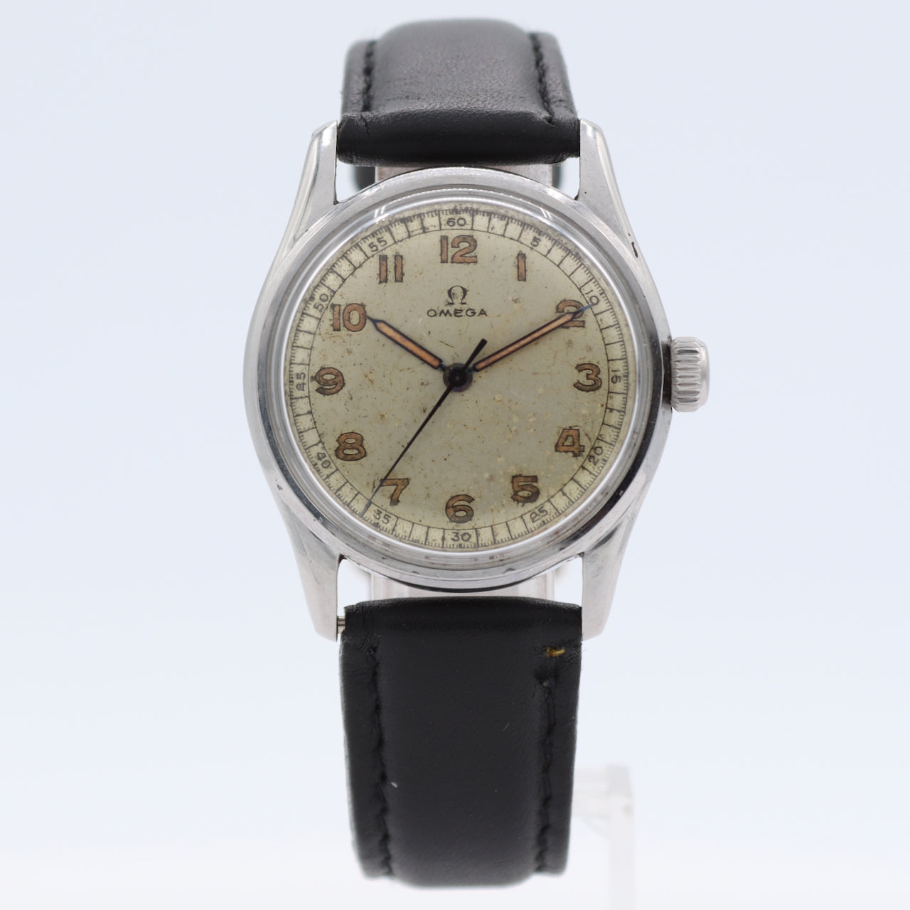 Vintage 1942 Omega 2328 Military WW2 Era Men's Mechanical Wristwatch Steel