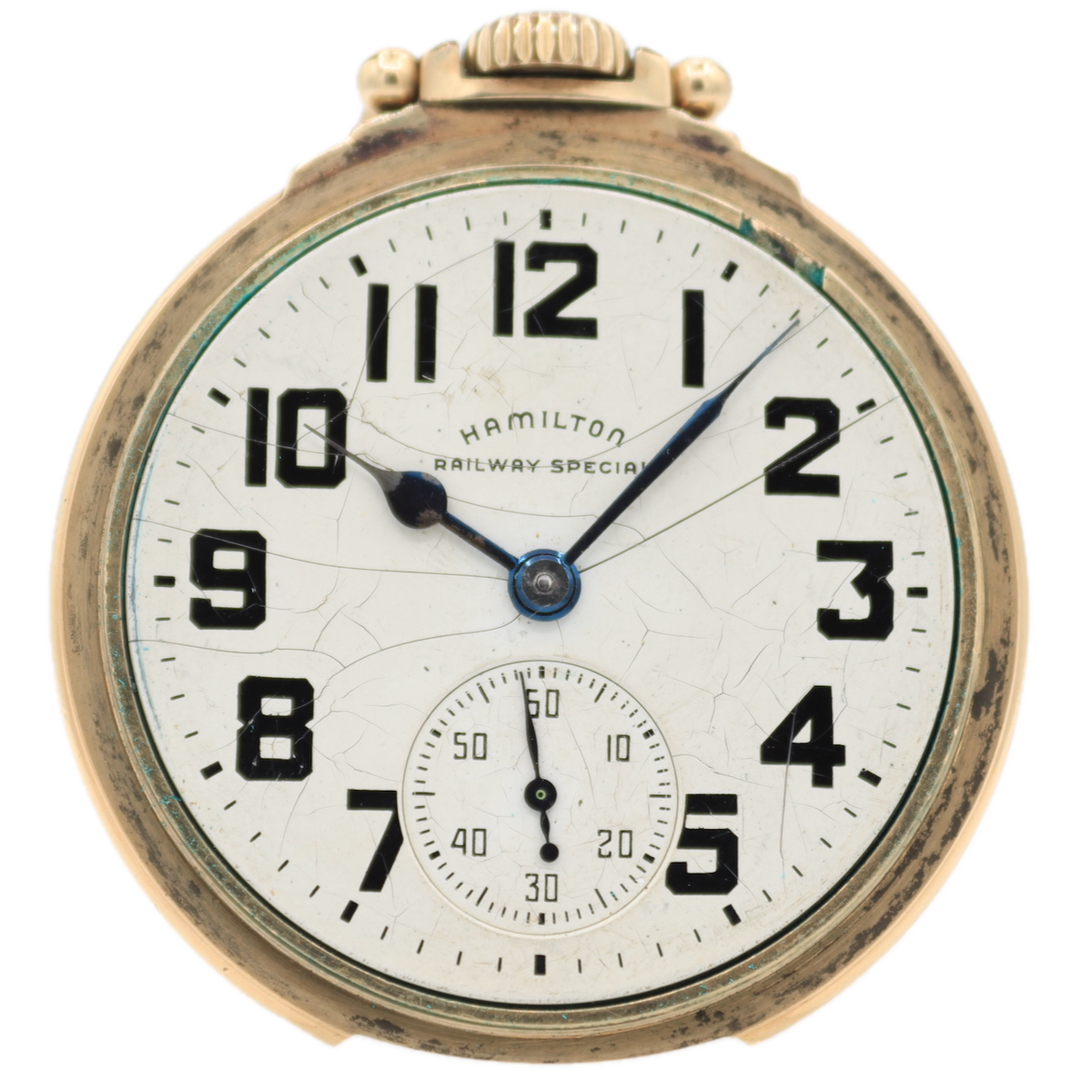 Vintage 16s 1948 Hamilton Railway Special 21 Jewel Railroad Pocket Watch 992B