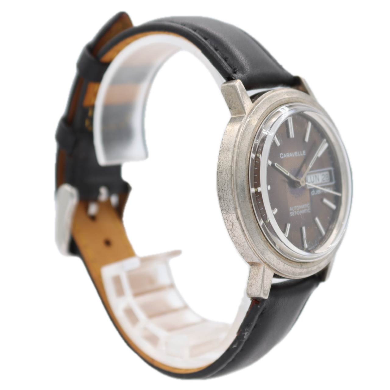 36mm 1978 Caravelle 1133.50 Set-O-matic Men's Wristwatch ETA CD.2879 Gold Tone