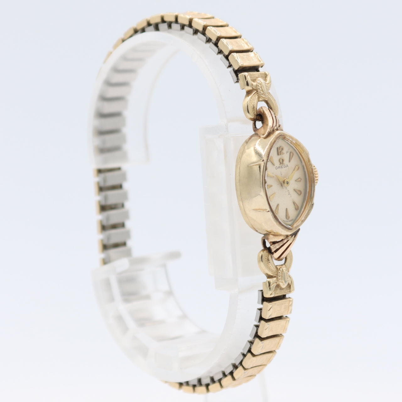 Vintage 1960 Omega A5278 Cocktail Ladies Mechanical Wristwatch 483 Swiss 14k GF