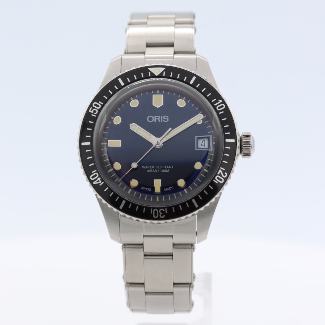36mm Oris 7747 Divers Sixt Five Men's Automatic Wristwatch 733 Swiss Steel Blue
