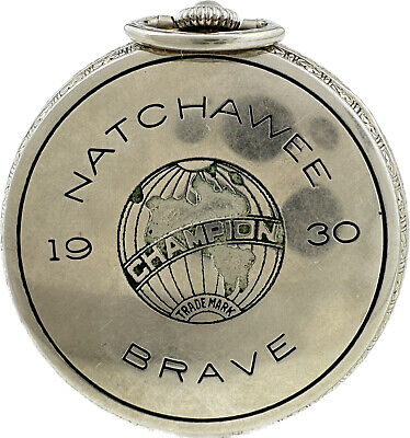 Antique Gruen Guild Manual Pocket Watch 754 for Champion Spark Plug Natchawee