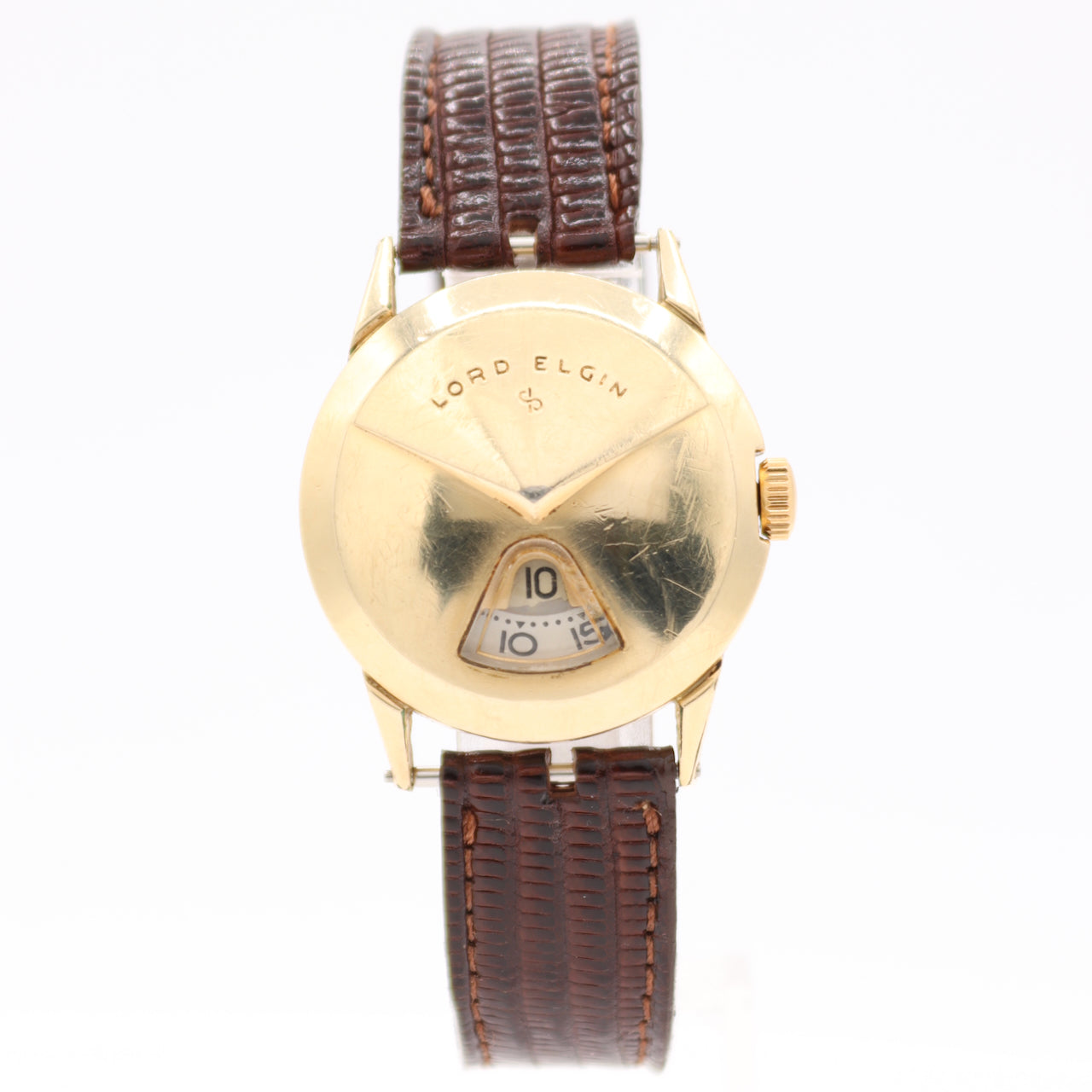 Antique Lord Elgin Direct Read 7775 Chevron Jump Hour