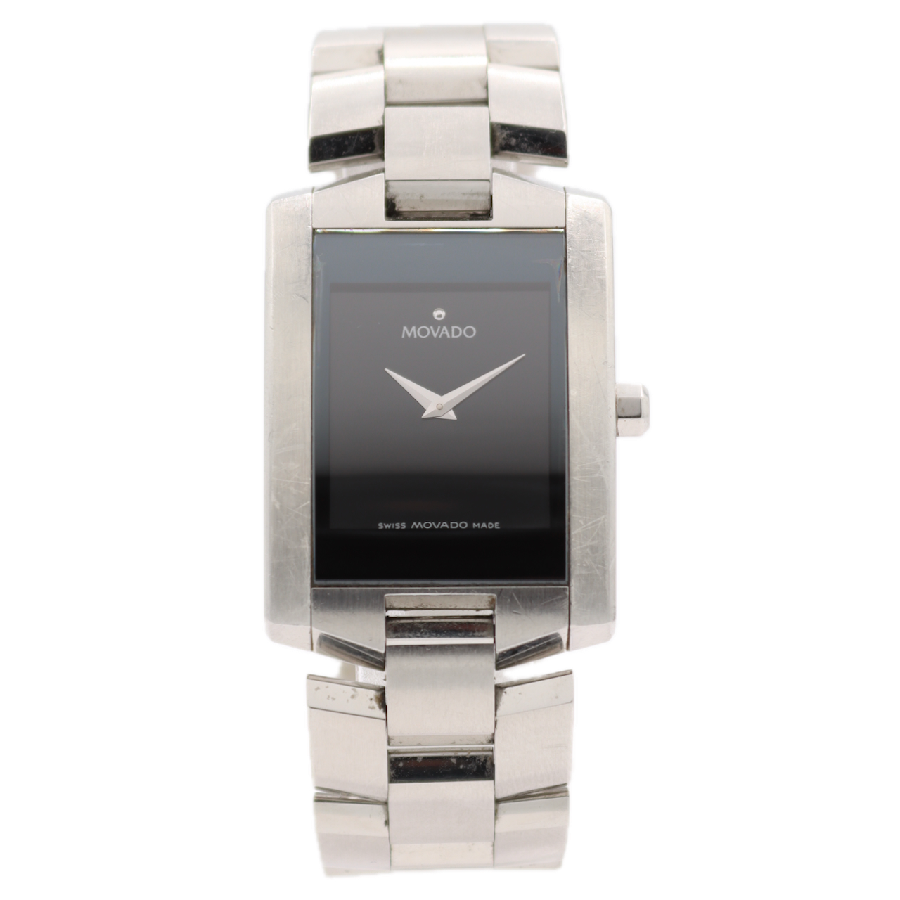 27mm Movado 84.C1.445.A Eliro Unisex Quartz Wristwatch Steel Black Museum Dial