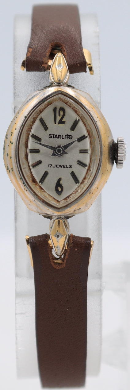 Vintage Elgin 3641 Starlite Ladies Mechanical Wristwatch M-115 Swiss Gold Tone