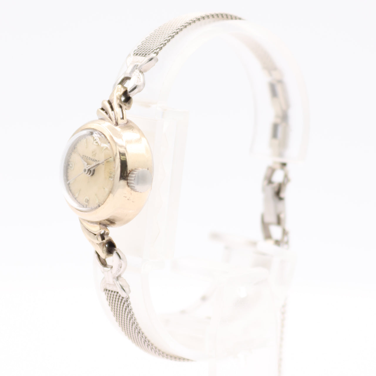 Vintage 19 Eternamatic 5123 Cocktail Ladies Automatic Wristwatch Swiss 10k GF