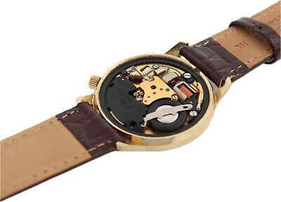 Vintage 34mm 1976 Bulova Accutron Men's Tuning Fork Wristwatch 2192 Swiss 10kRGP