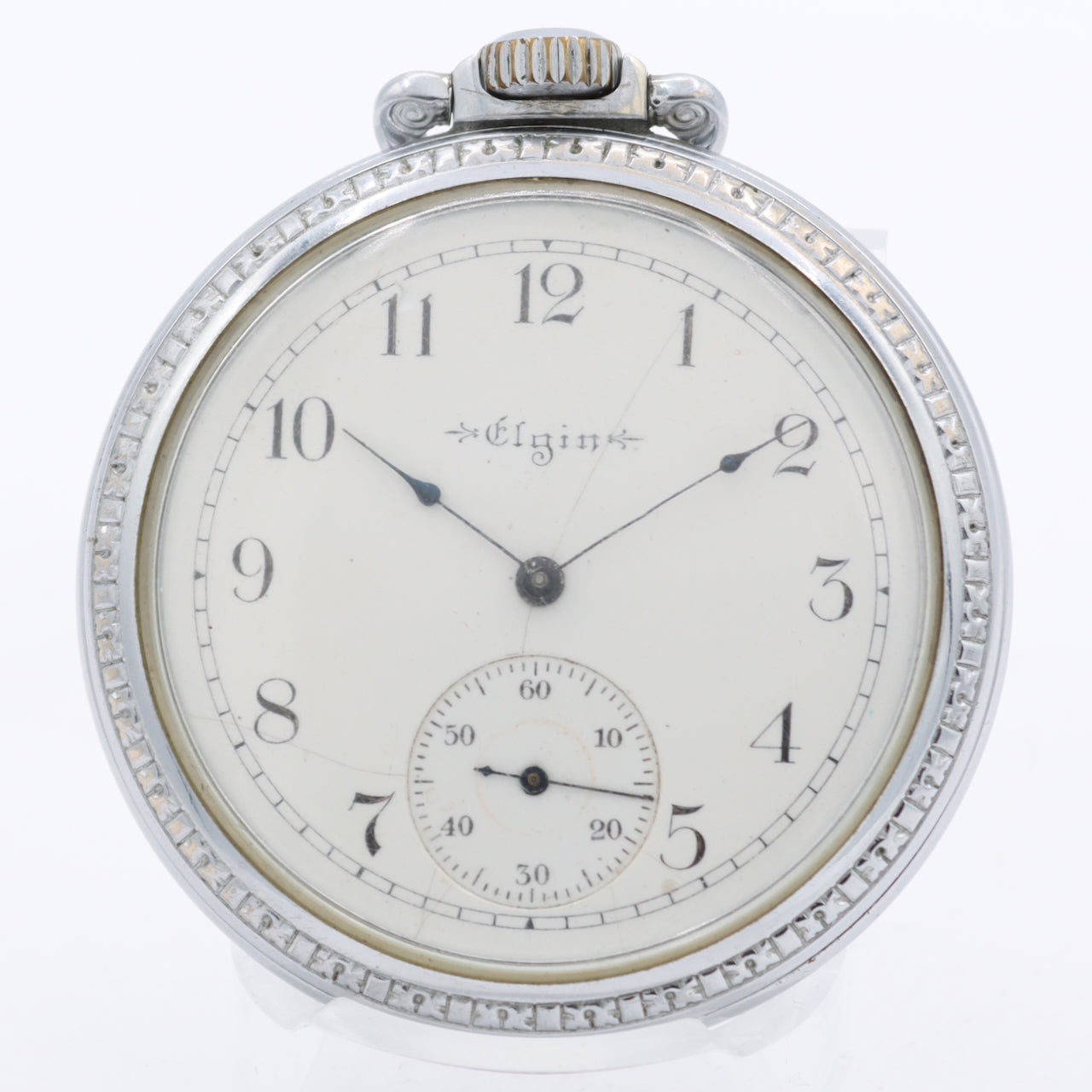 Antique 18s 1900 Elgin 15 Jewel Mechanical Pocket Watch 248 Chrome USA