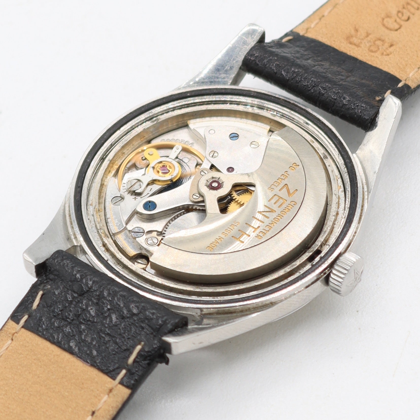 Vintage 35mm Zenith Chronometer Men's Automatic Wristwatch 2532PC Swiss Steel