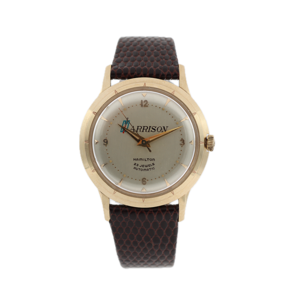 Vintage Hamilton Harrison Men's Automatic Wristwatch 665 Swiss 10k Gold & Steel