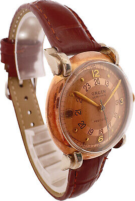 Vintage Gruen Pan Am / America Men's Wristwatch 420 SS Gold Filled Two Tone