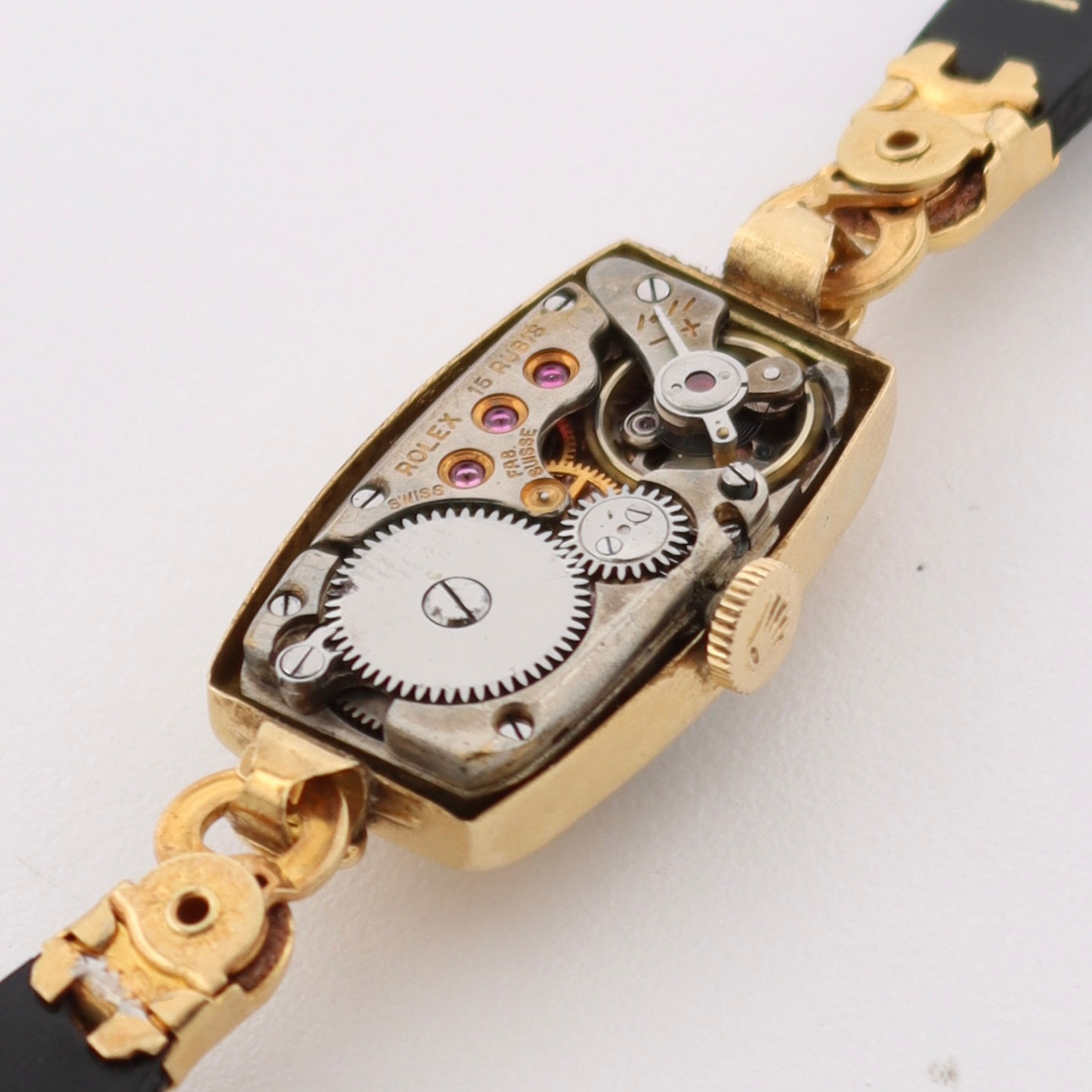 Vintage 14mm 1938 Rolex Cocktail Ladies Mechanical Wristwatch Swiss 18k Gold