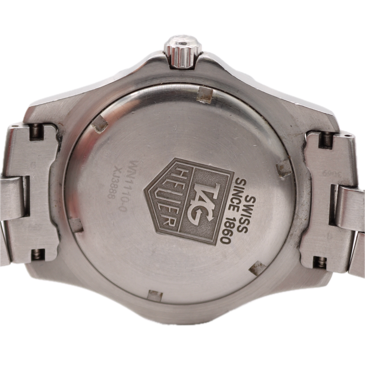 37.5mm TAG Heuer WN-1110 Professional 2000 Men's Quartz Wristwatch Steel Date