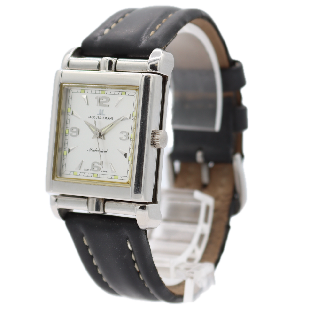 Jacques Lemans 1-804 "Reverso" Men's Mechanical Wristwatch ETA 2660 Swiss Steel