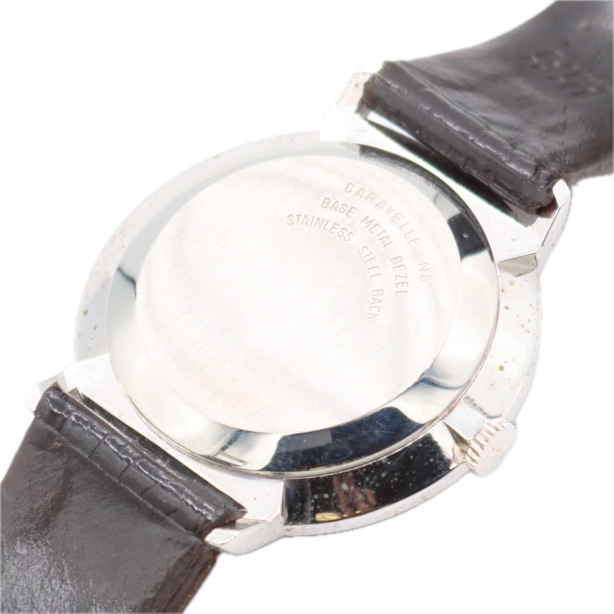 Vintage 34mm Caravelle Skeleton Dial Men's Mechanical Wristwatch 1241.50 Runs