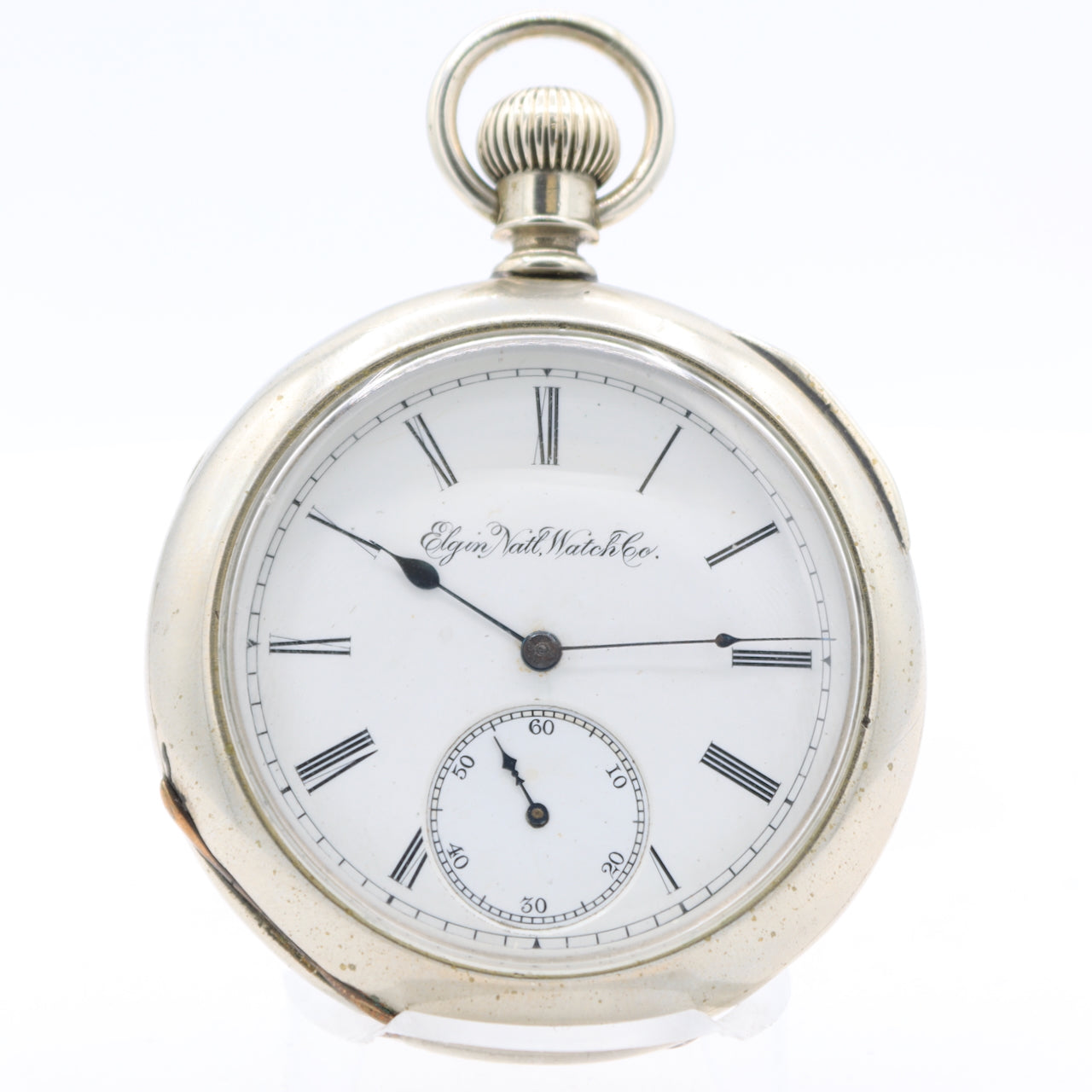 Antique 16s 1891 Elgin 7 Jewel Mechanical Open Face Pocket Watch 104 USA