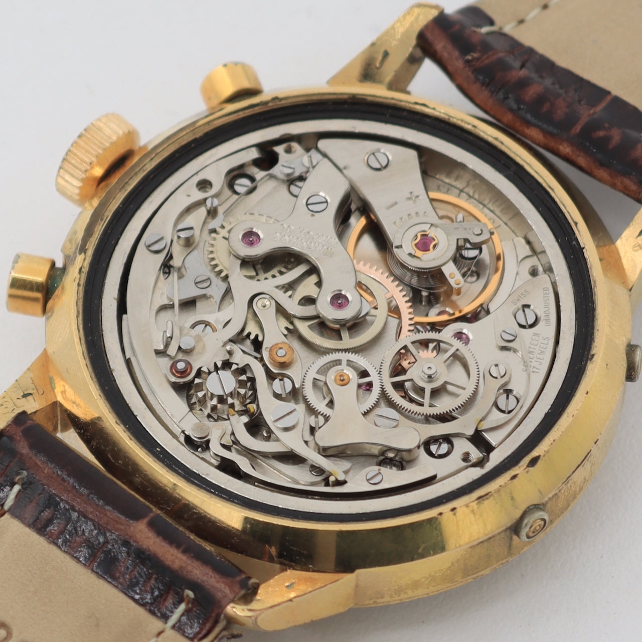 Vintage Wakmann Triple Date Men's Chronograph Wristwatch Valj. 730 Serviced