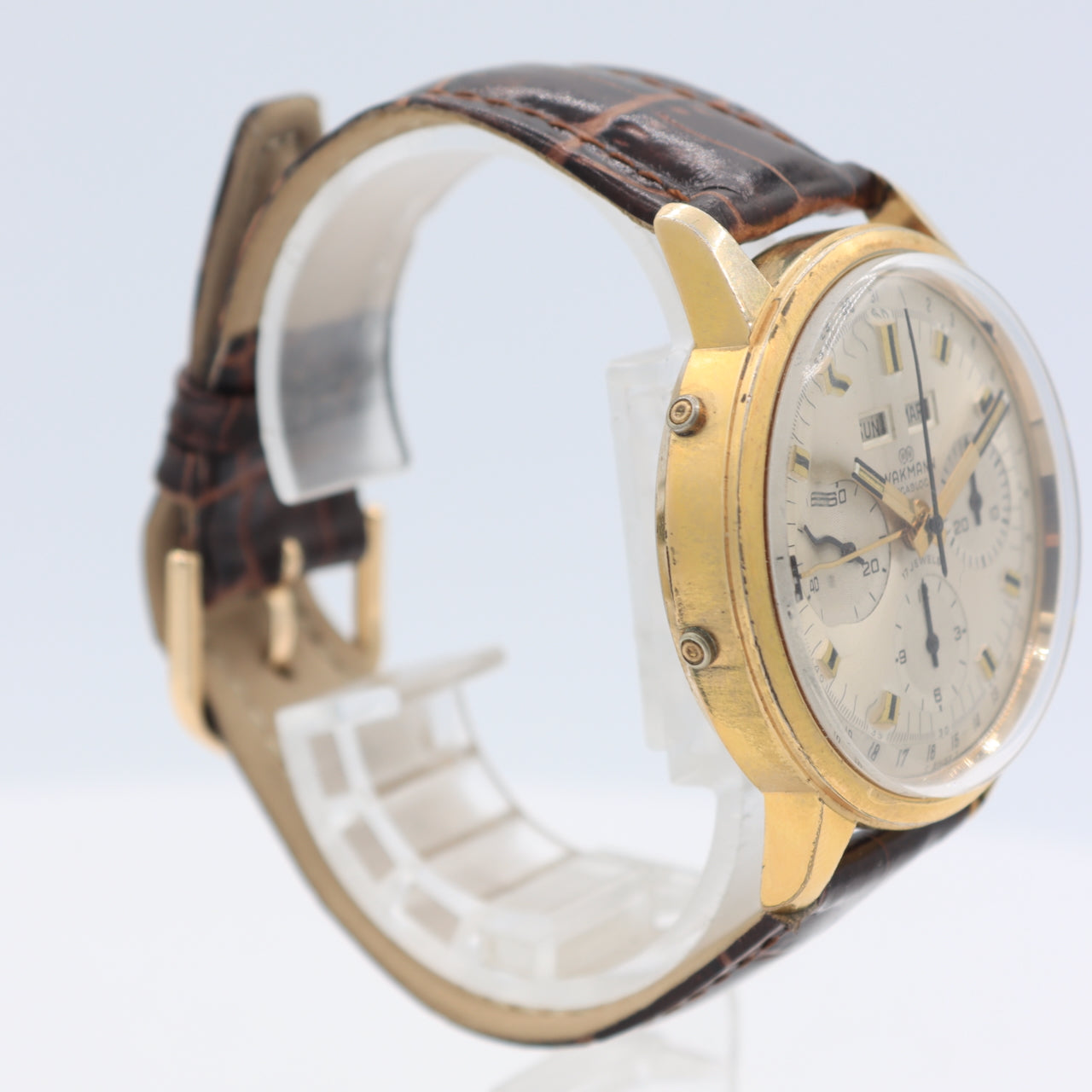 Vintage Wakmann Triple Date Men's Chronograph Wristwatch Valj. 730 Serviced