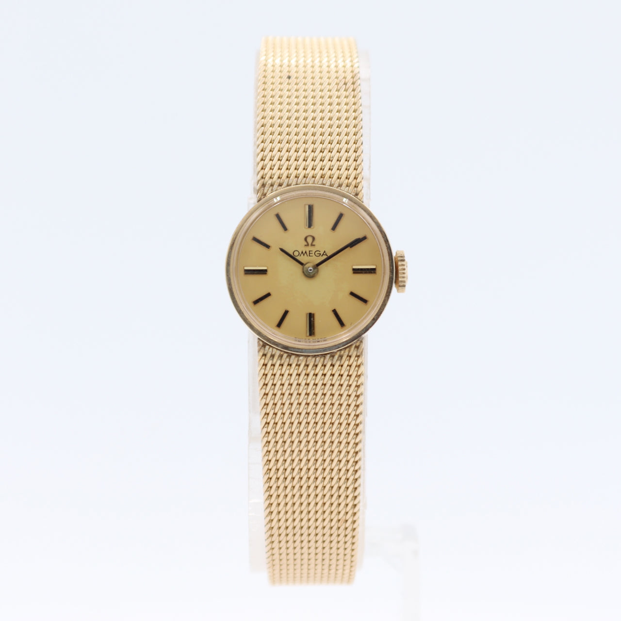 Vintage 19mm 1976 Omega Cocktail Ladies Mechanical Wristwatch 1100 Swiss 10k GF