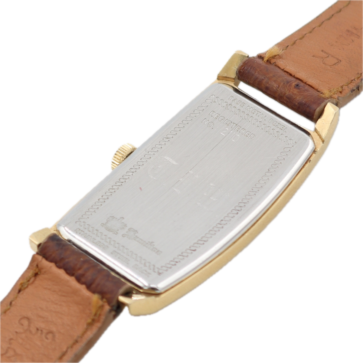 Vintage 21mm Hamilton Carlisle Reissue 15 JMen's Quartz Wristwatch Gold Tone