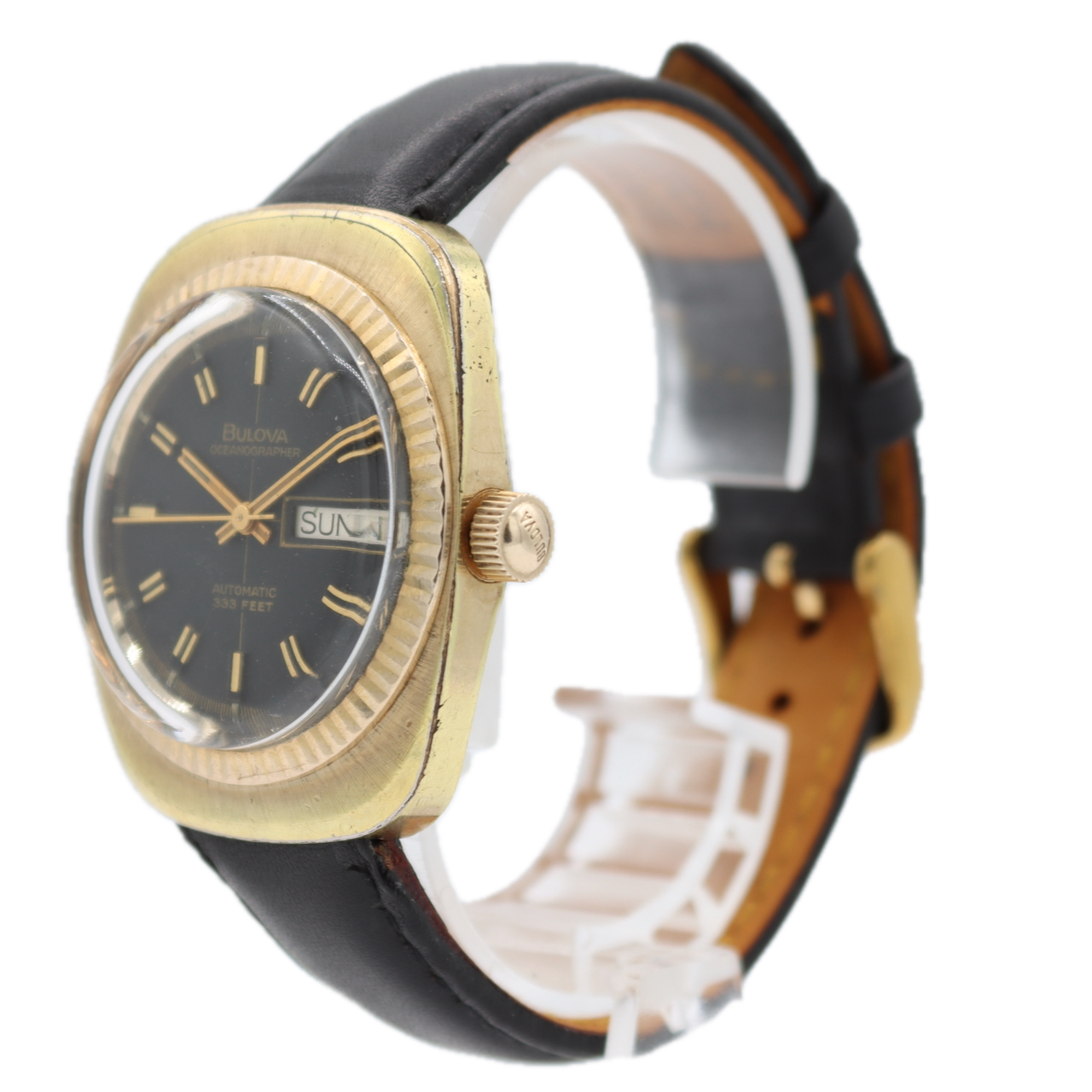 Vintage 1971 Bulova Oceanographer "R" Day Date Men's Automatic Wristwatch Swiss