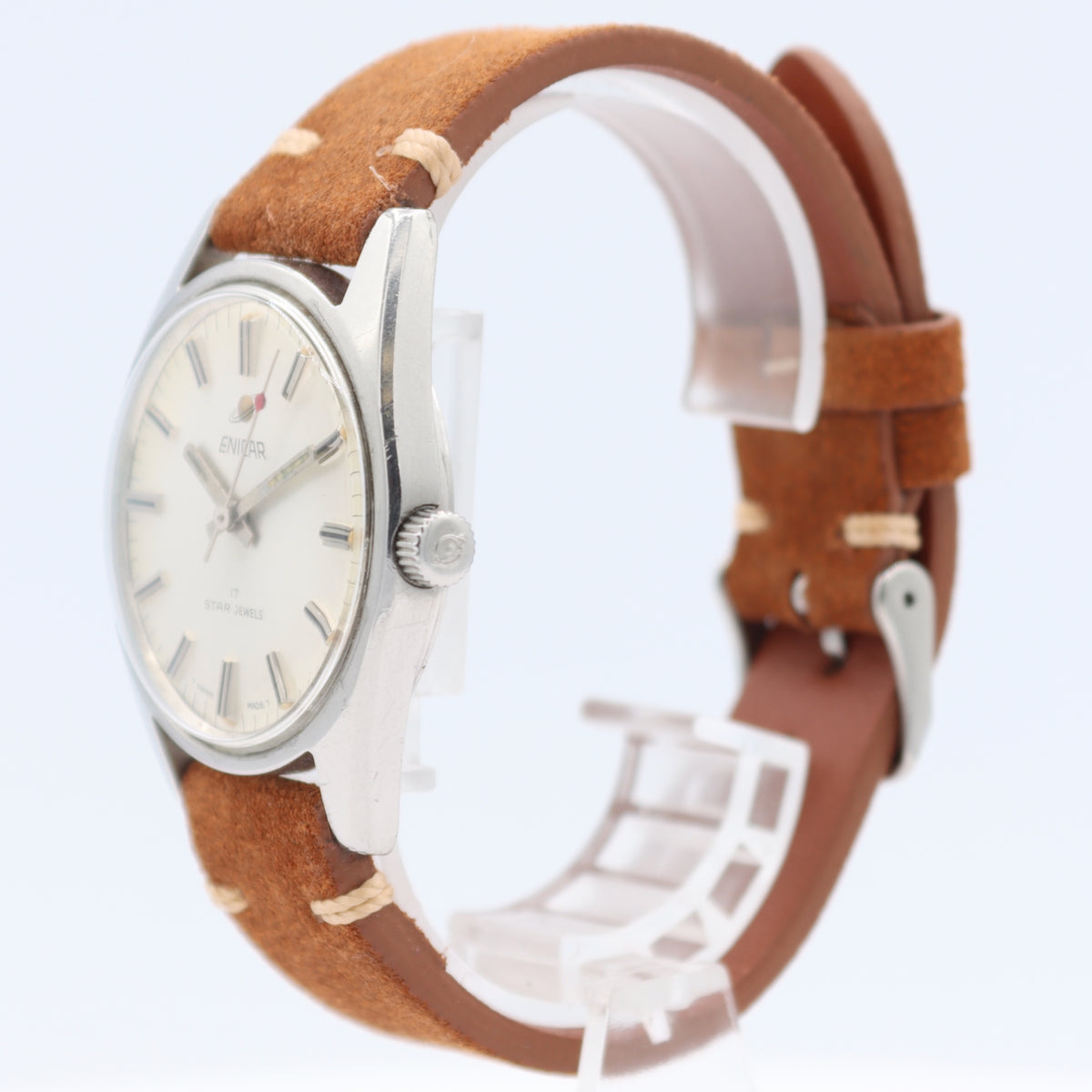 Enicar Ocean Pearl 2375 Brown Leather Band