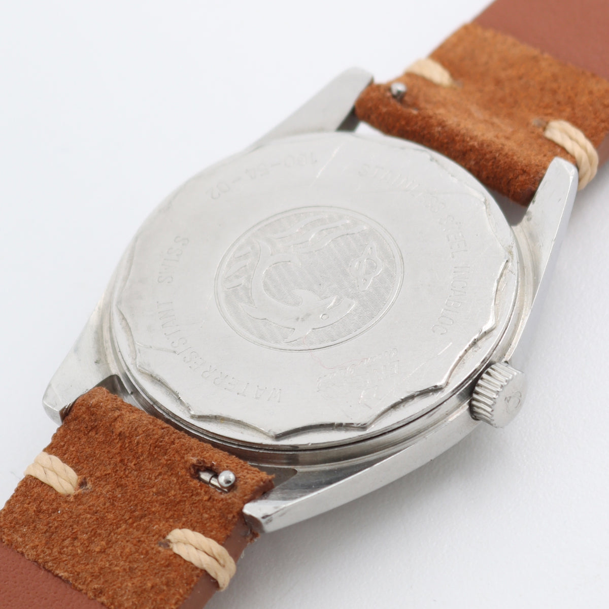 Enicar Ocean Pearl 2375 Brown Leather Band